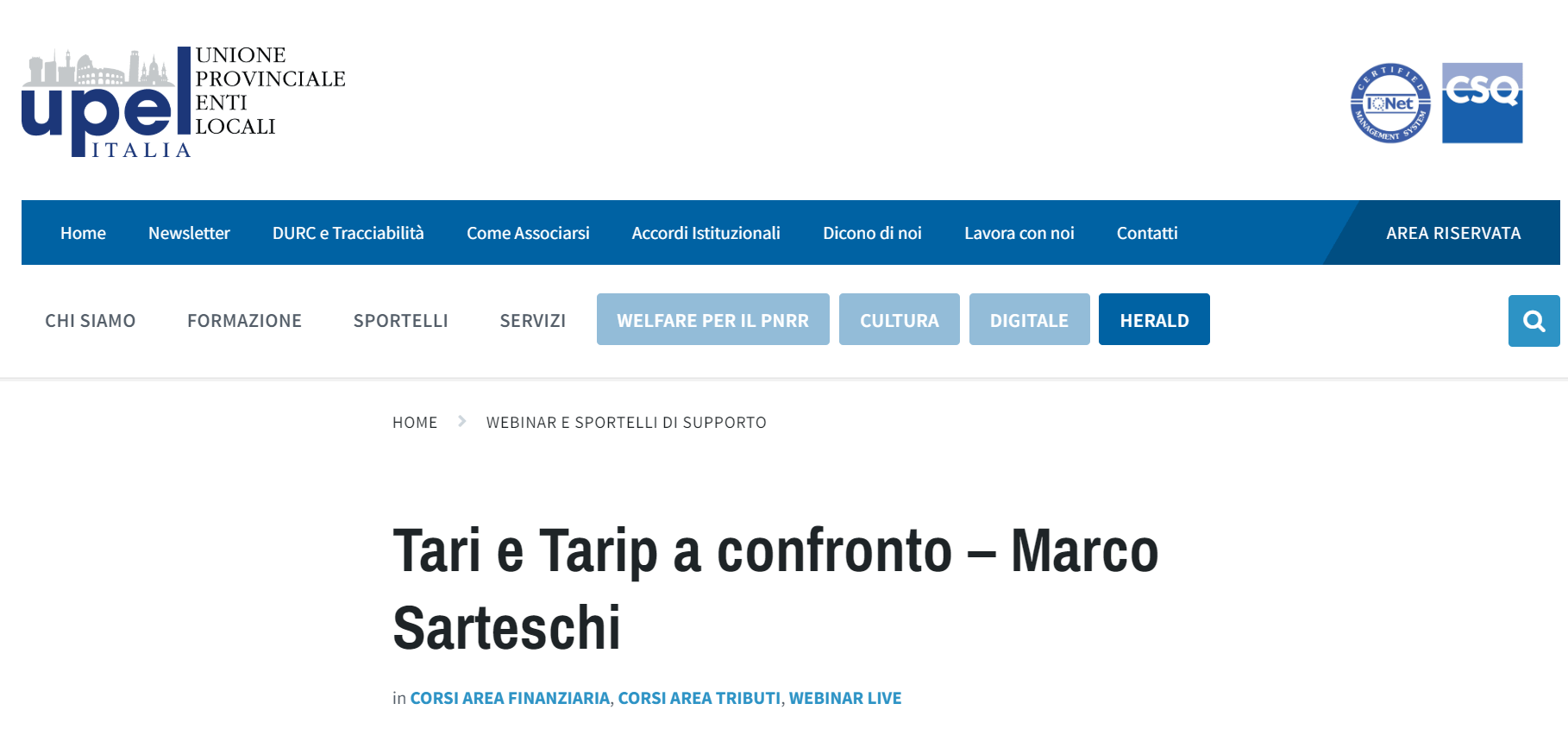 Tari E Tarip A Confronto Partner Ore